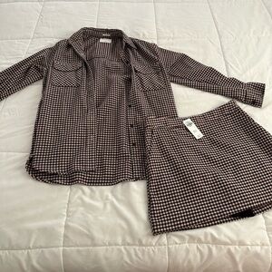 A&F Plaid Set, Flannel and Skort